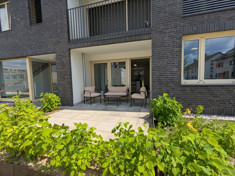 Neue Stadtmitte Rheinstetten. Moderne 3-Zimmer-Wohnung im Erdgeschoß